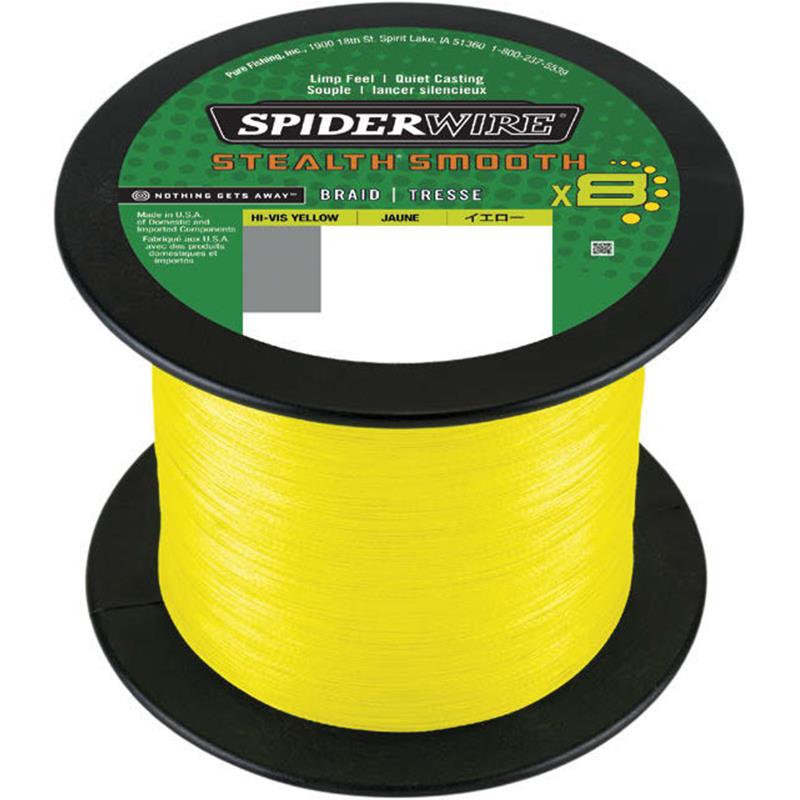Tresse Spiderwire Stealth Smooth 8 - Jaune - 2000M