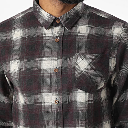 Chemise Manches Longues A Carreaux Garla Violet Beige