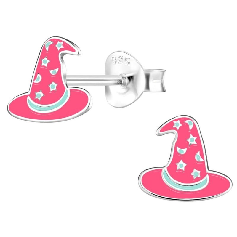 Boucle d'oreille chapeau de petite sorciére en argent 925/1000