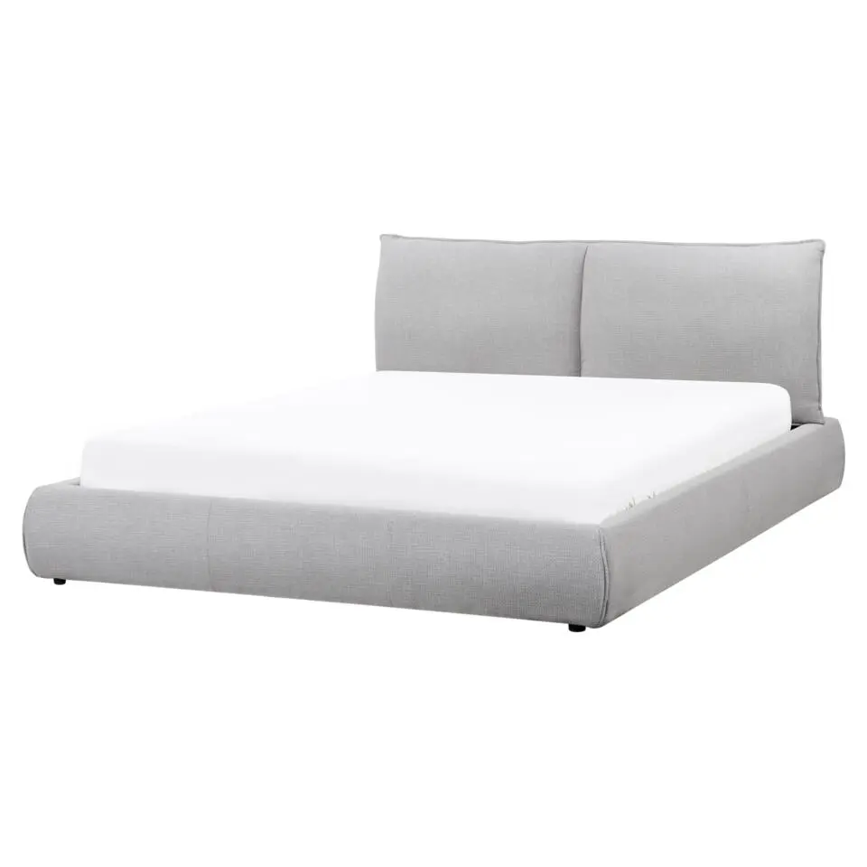 VINAY - Tweepersoonsbed - Grijs - 160 x 200 cm - Polyester