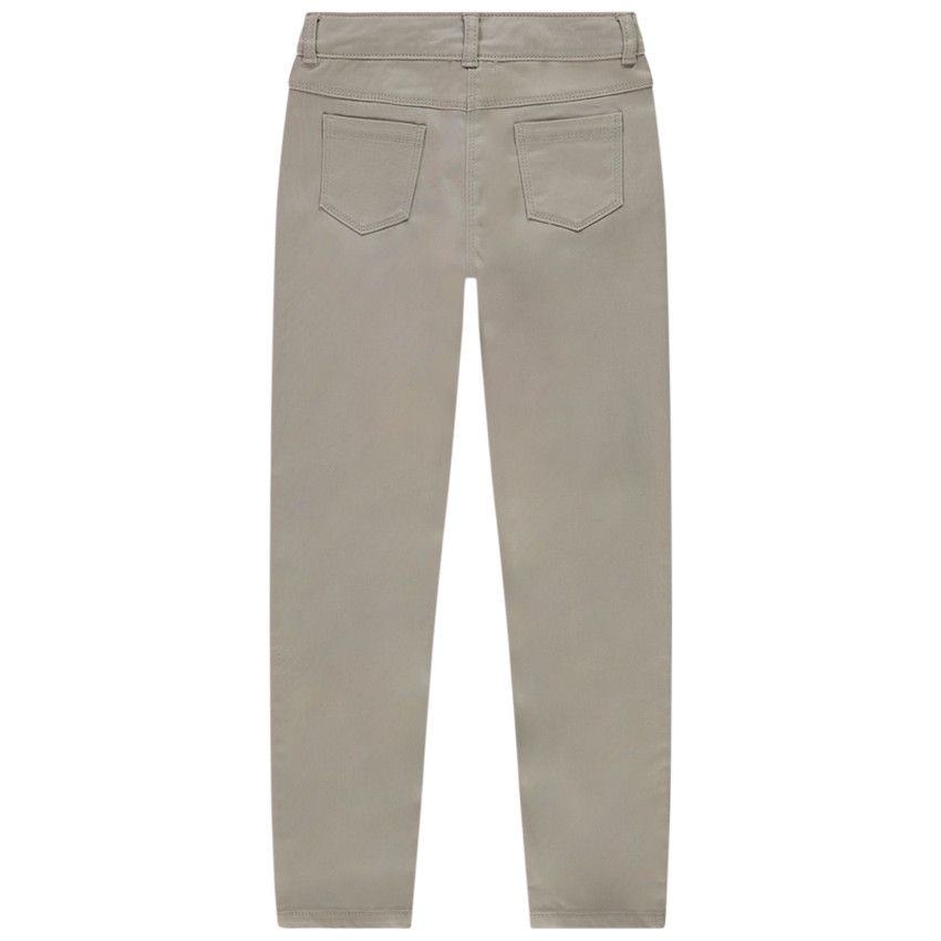 Pantalon slim en twill uni pour fille - Vert