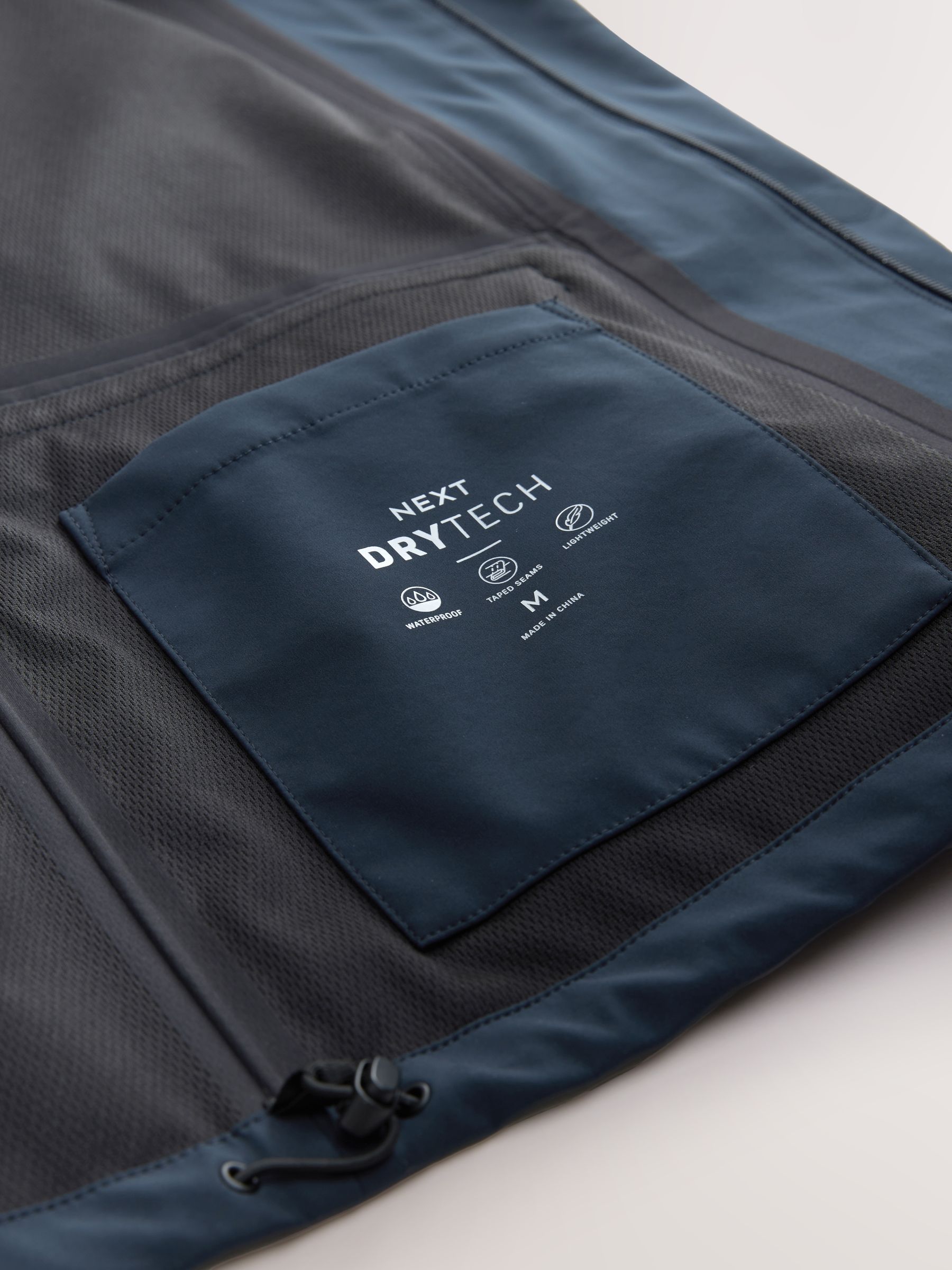Marineblauw - Drytech Waterdichte Jas met Capuchon en Getapete Naden