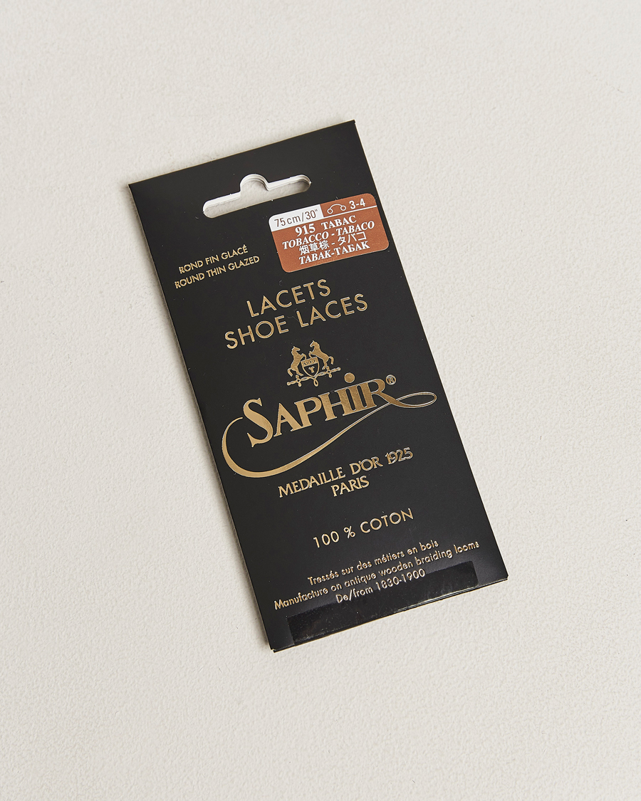 Saphir Medaille d'Or Shoe Laces Thin Waxed 75cm Tobacco