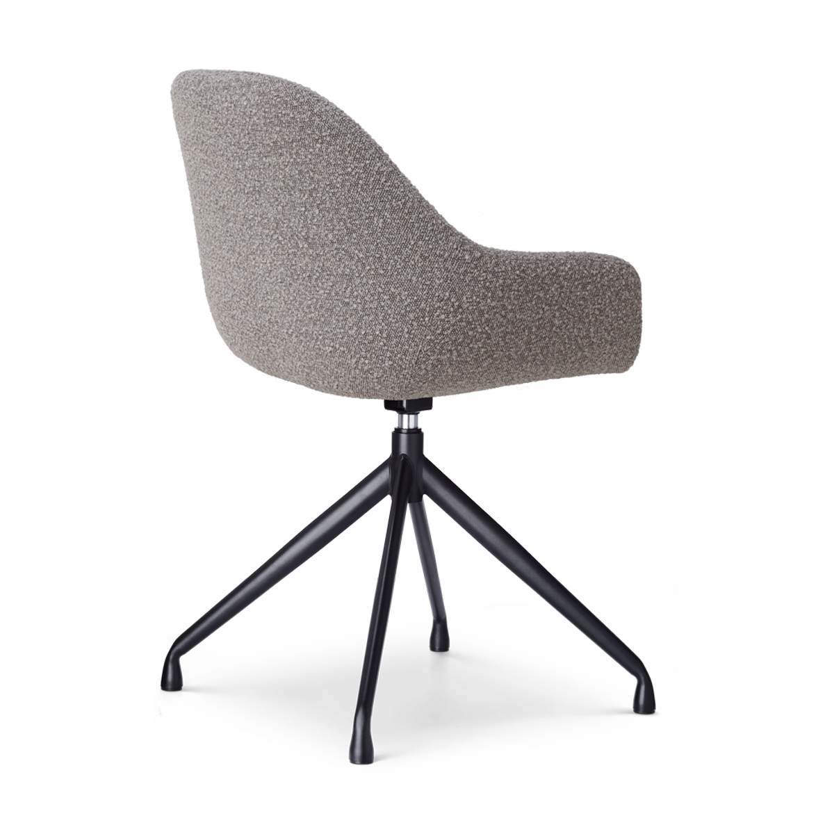 Eetkamerstoel Nola-Mae bouclé taupe - zwart - set van 2