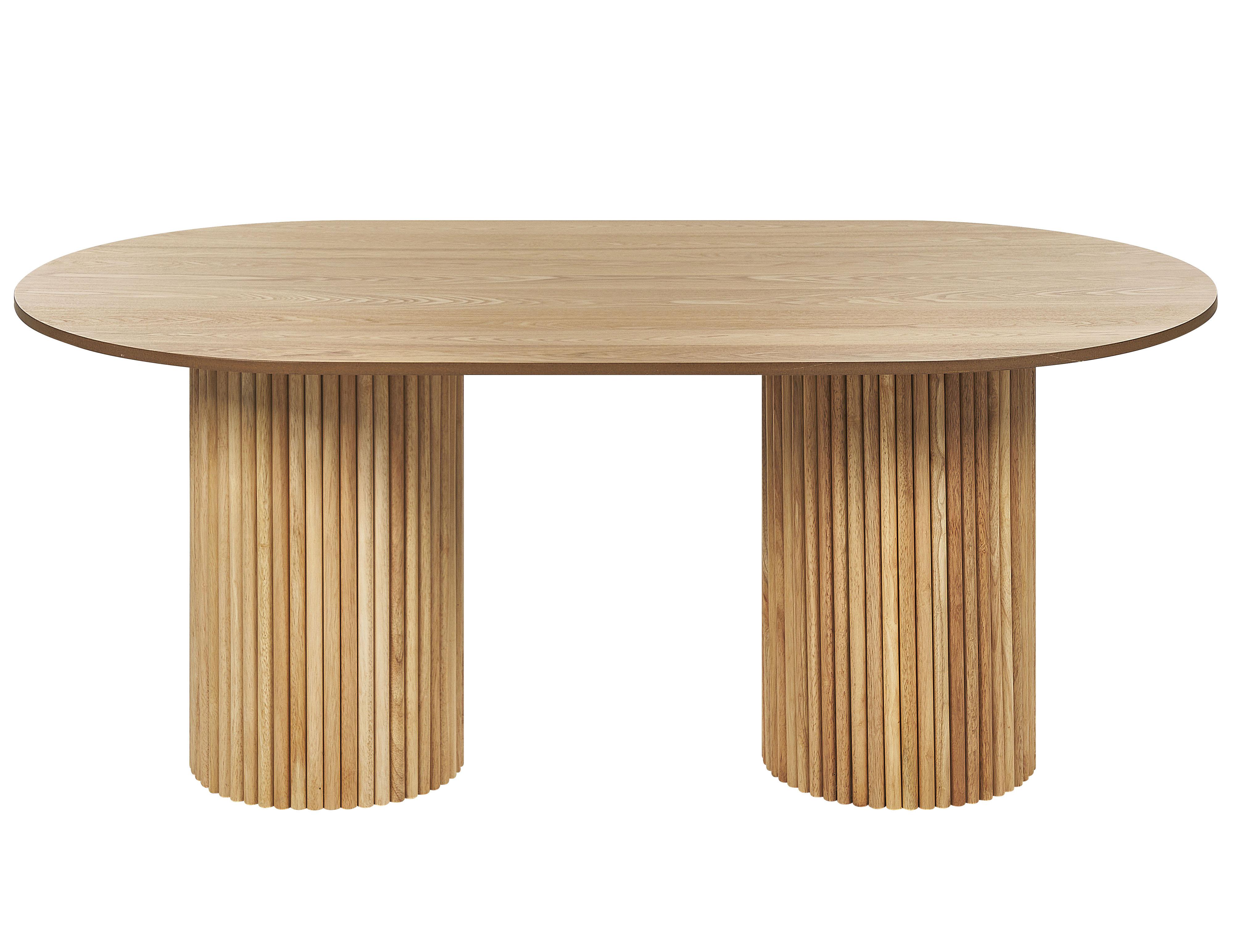 Eettafel SHERIDAN Natuurlijk essenhout 100 cm 180 cm