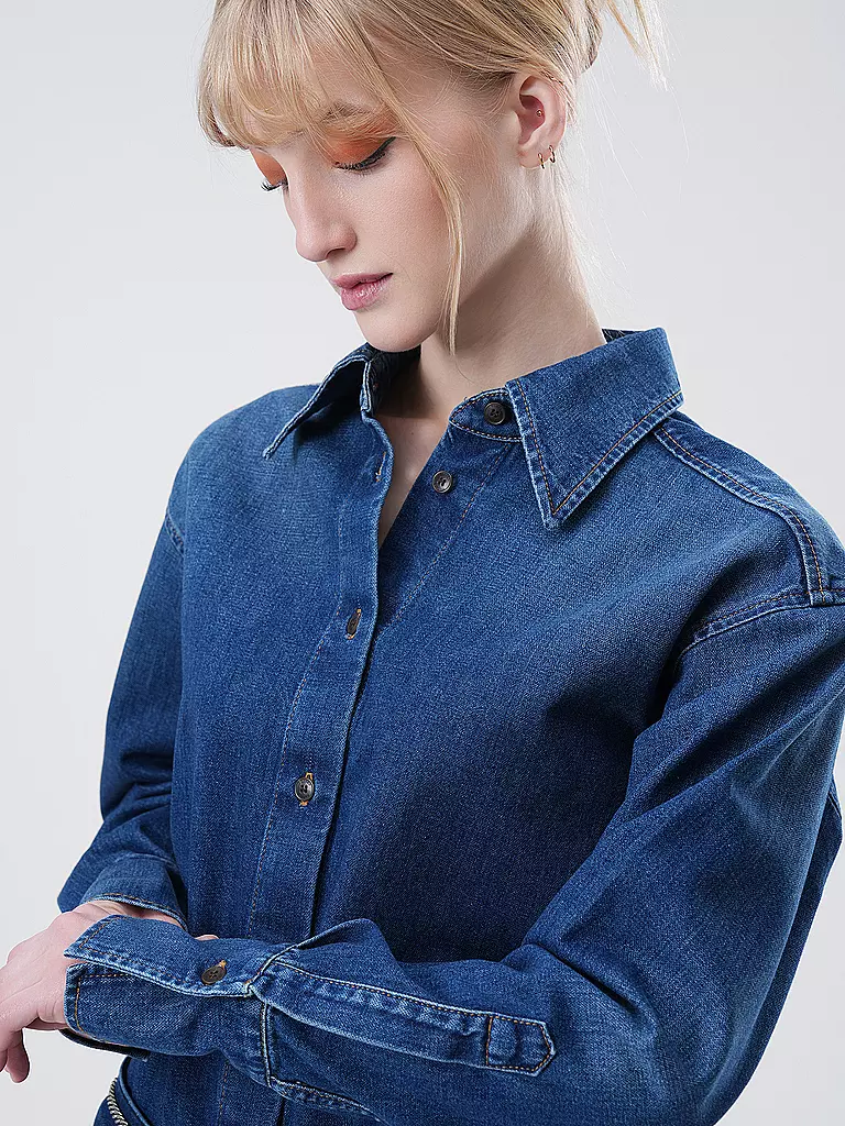 CLOSED Jeansbluse blau