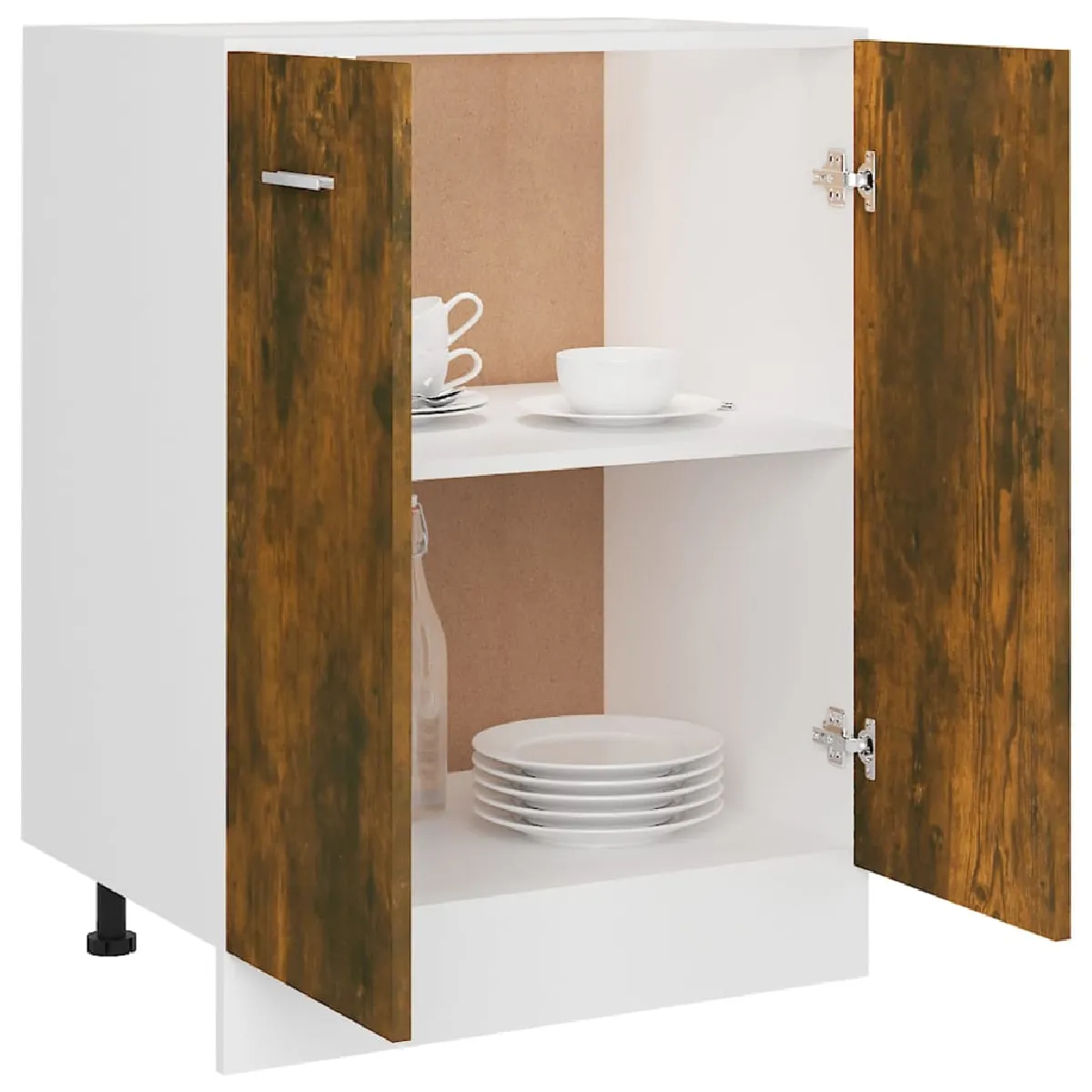 VidaXL Armoire de Plancher - Chêne Fumé