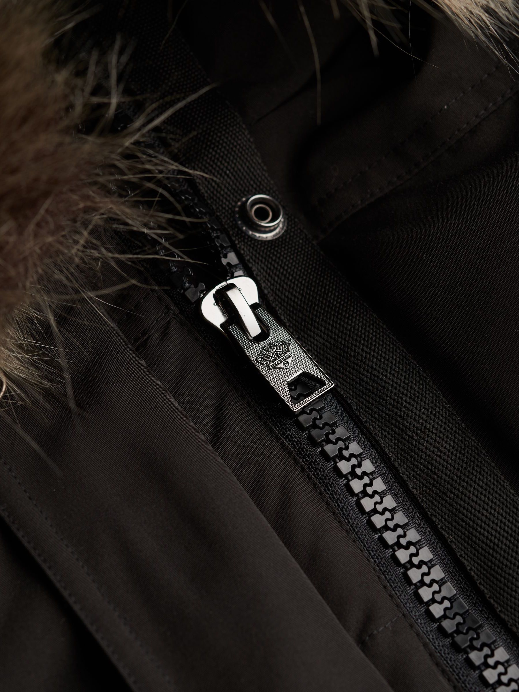 Zwart - Superdry Everest bomberjack met capuchon