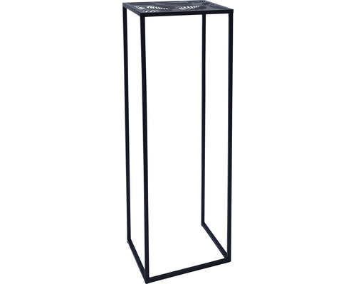 Lafiora metalen plantentafel, 90 cm hoog, vierkant, zwart