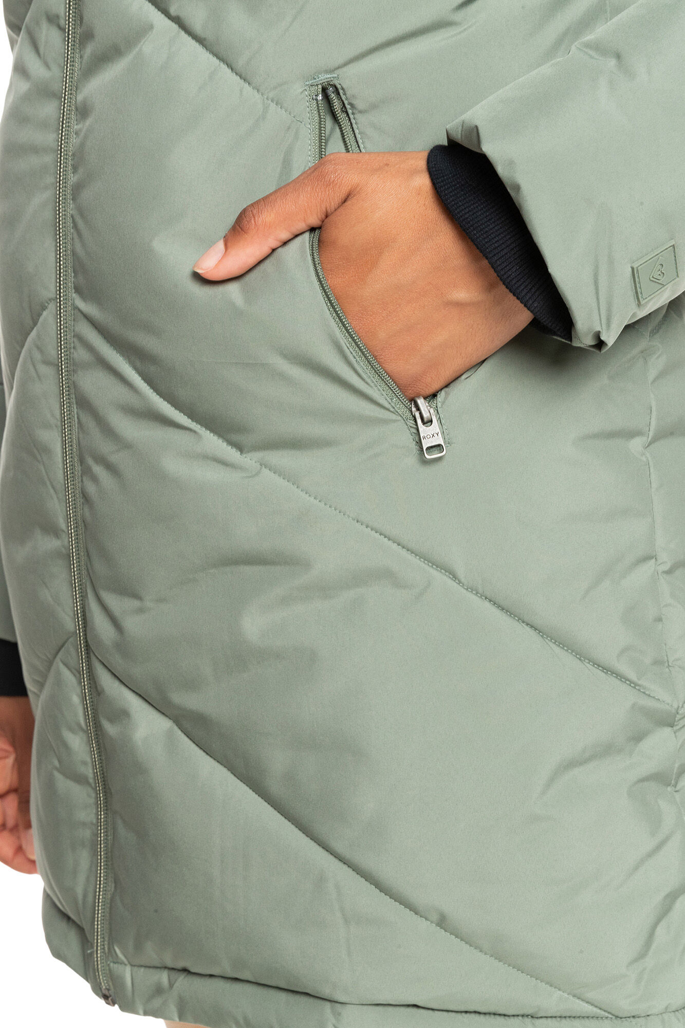Better Weather™ - Jaqueta feminina longa acolchoada com capuz
