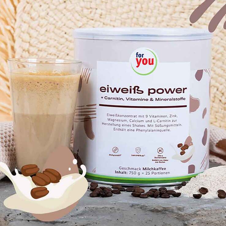 For You Eiweiß Power Milchkaffee, 750 g