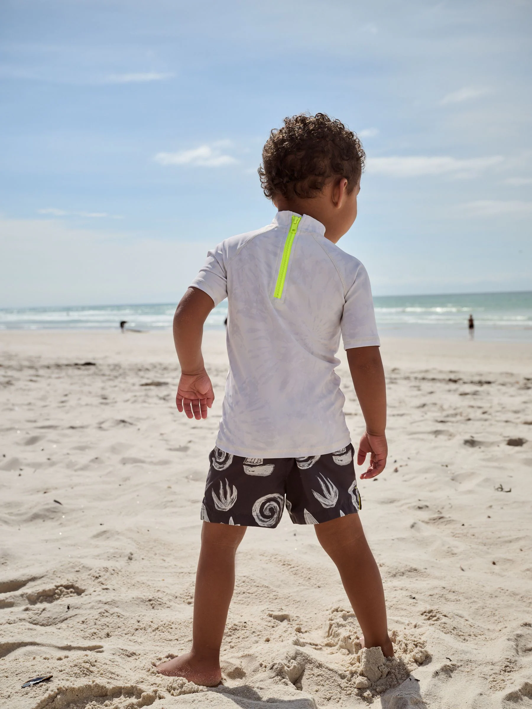 Zwart-wit tie-dye - Set van surfhemdje en shorts (3 mnd - 7 jr)