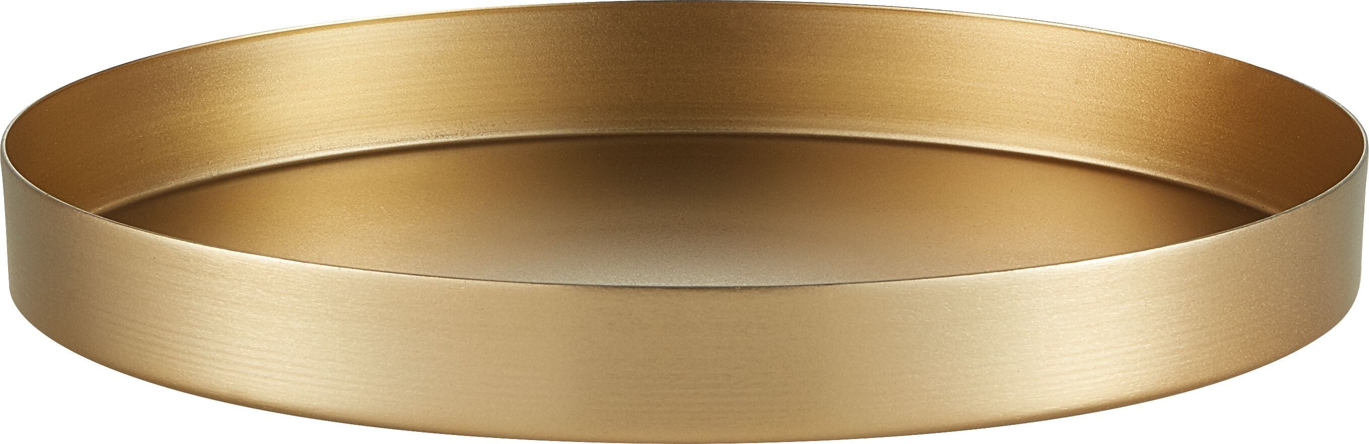 LIVIA Deko Platte - Gold / H: 2.5 cm x D: 22.0 cm