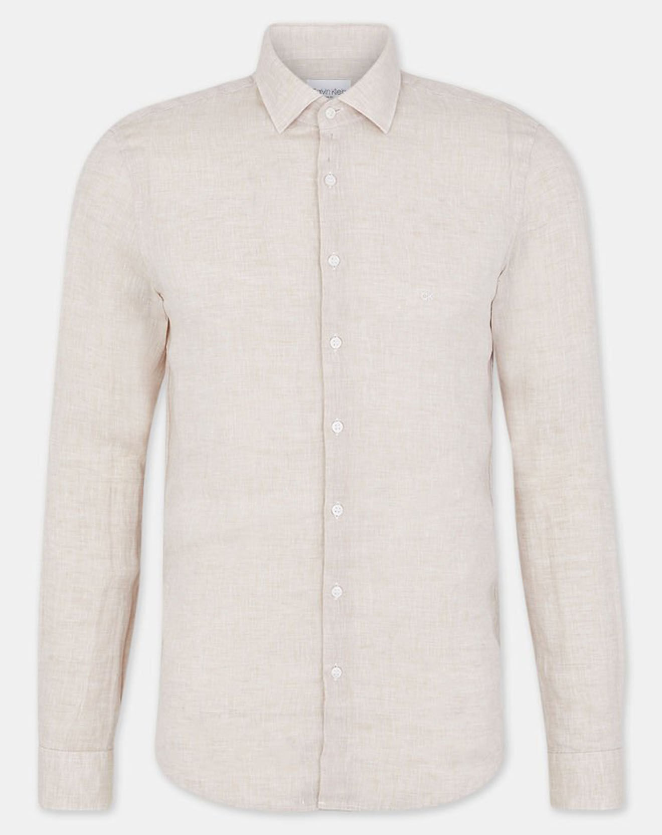 Calvin Klein Chemise slim 100% Lin beige