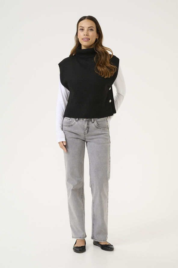 Cream CRGinger Knit Slipover Pitch black