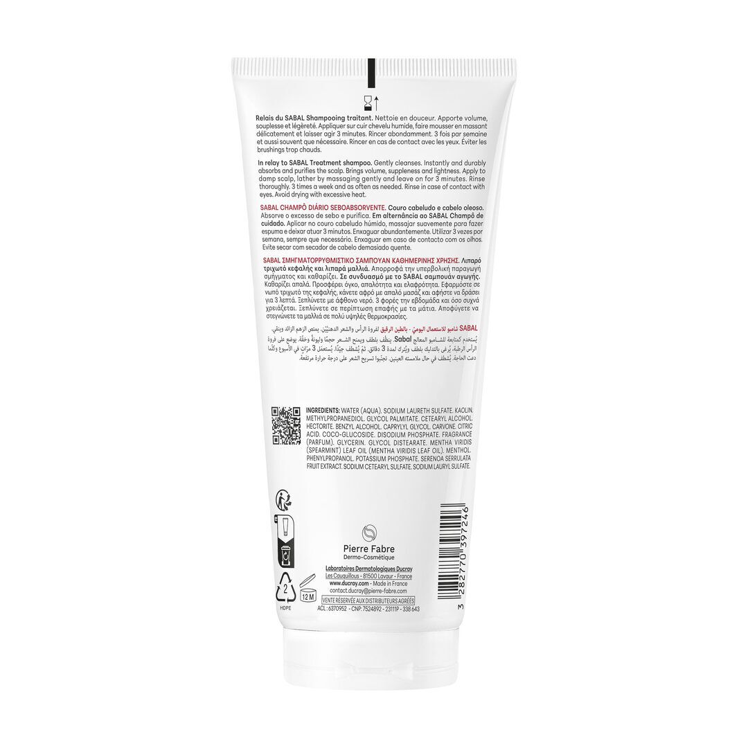 Ducray Sabal Argeal Champô Diário Seboabsorvente 200ml - 200ml