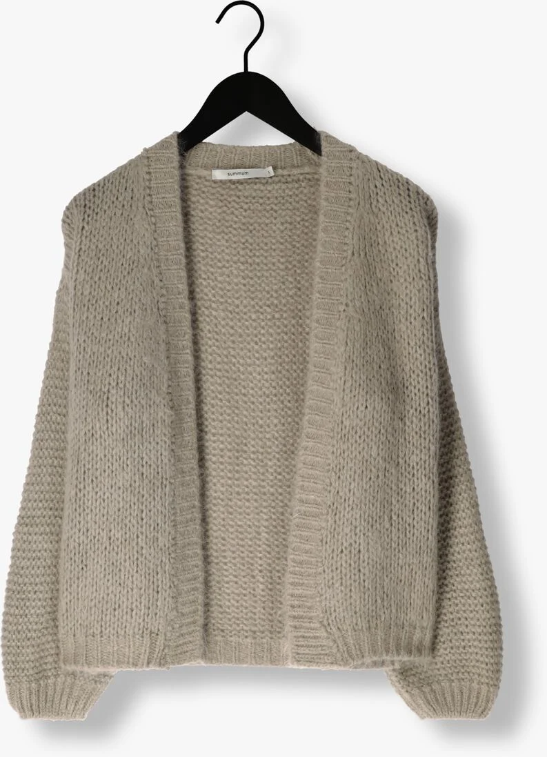 SUMMUM groene summum vest oversized cardigan mohair blend knit