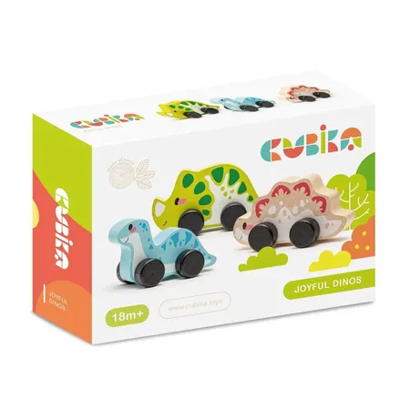 Cubika Holzspielzeugset „Fröhliche Dinos“