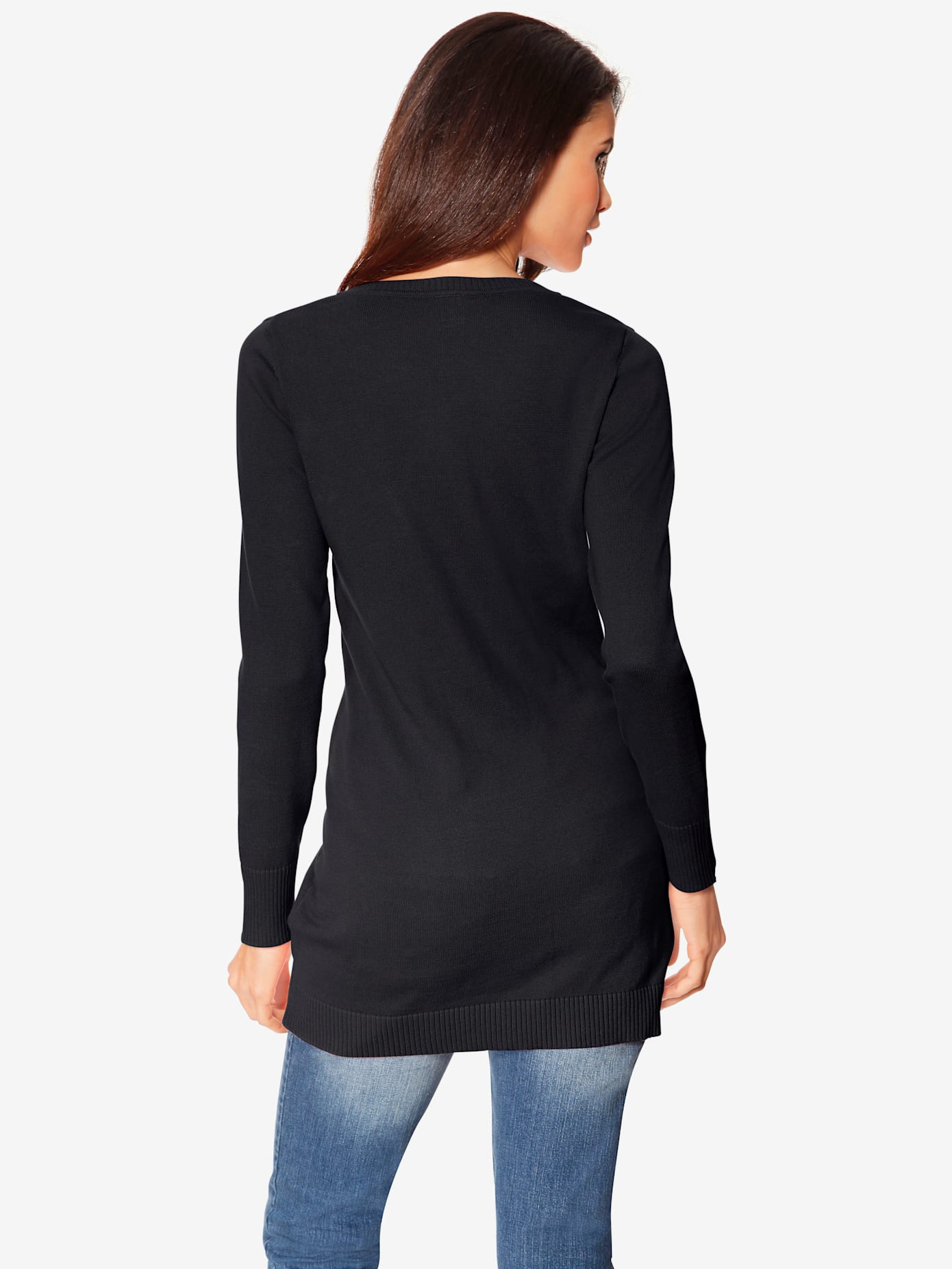 Veste en tricot fin basique incontournable, détails côtelés tendance