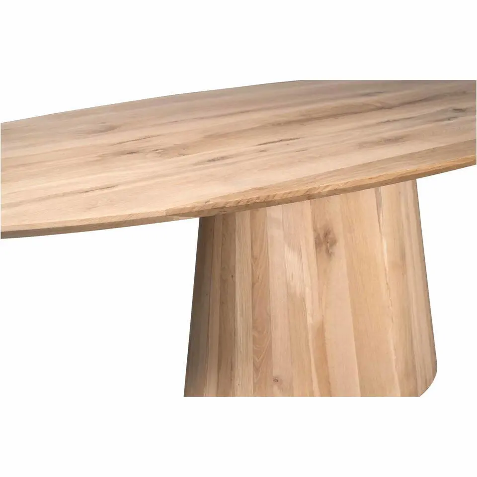 Eettafel Ovaal Naturel Hout - 240x120x76cm - Riga