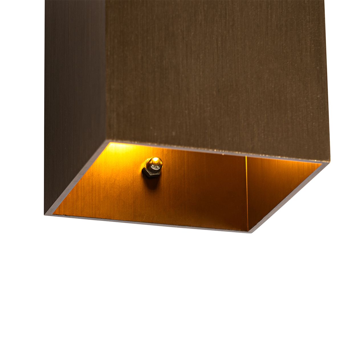 Moderne wandlamp donkerbrons vierkant - Sola