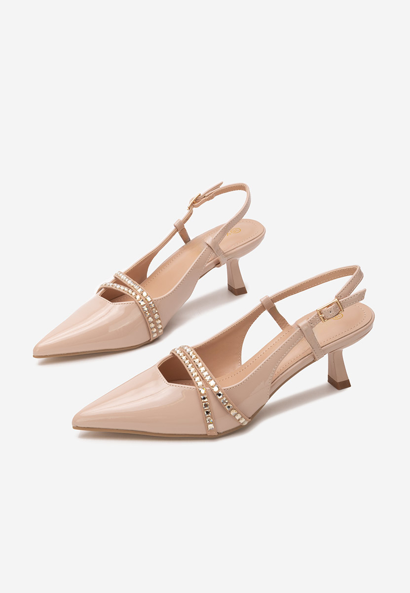 Chaussures slingback nude Crinna