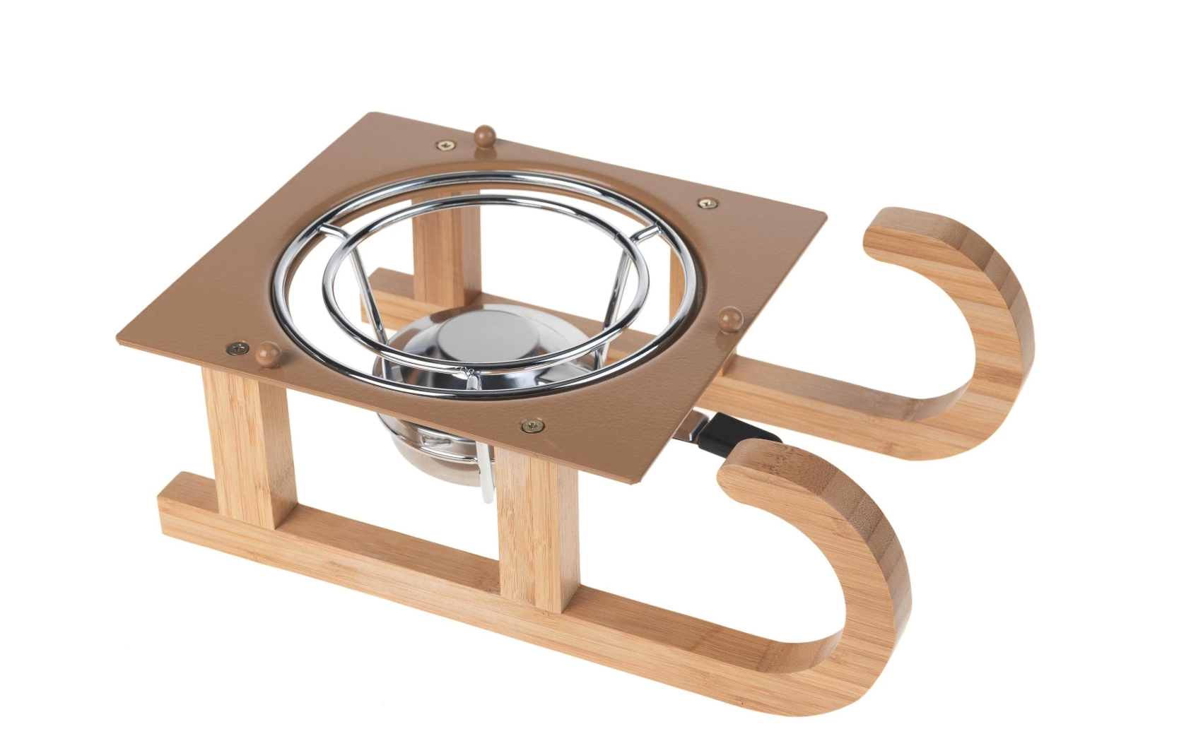 (9-tlg. Set) Ø22cm Schlitten Käsefondue Caquelon Starter Kit (401439) - Blumenwiese