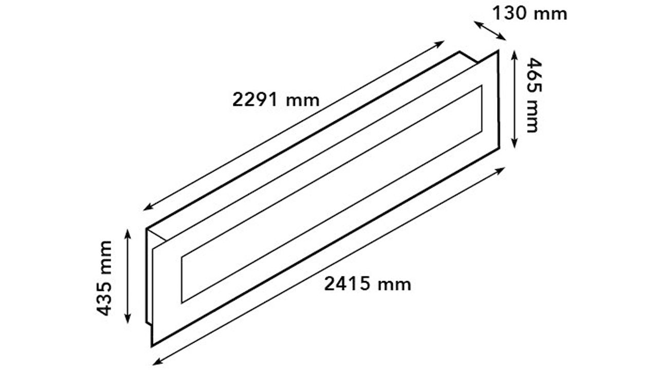 Elektrische wandhaard 240 Trivero B242 x D14 x H47 cm