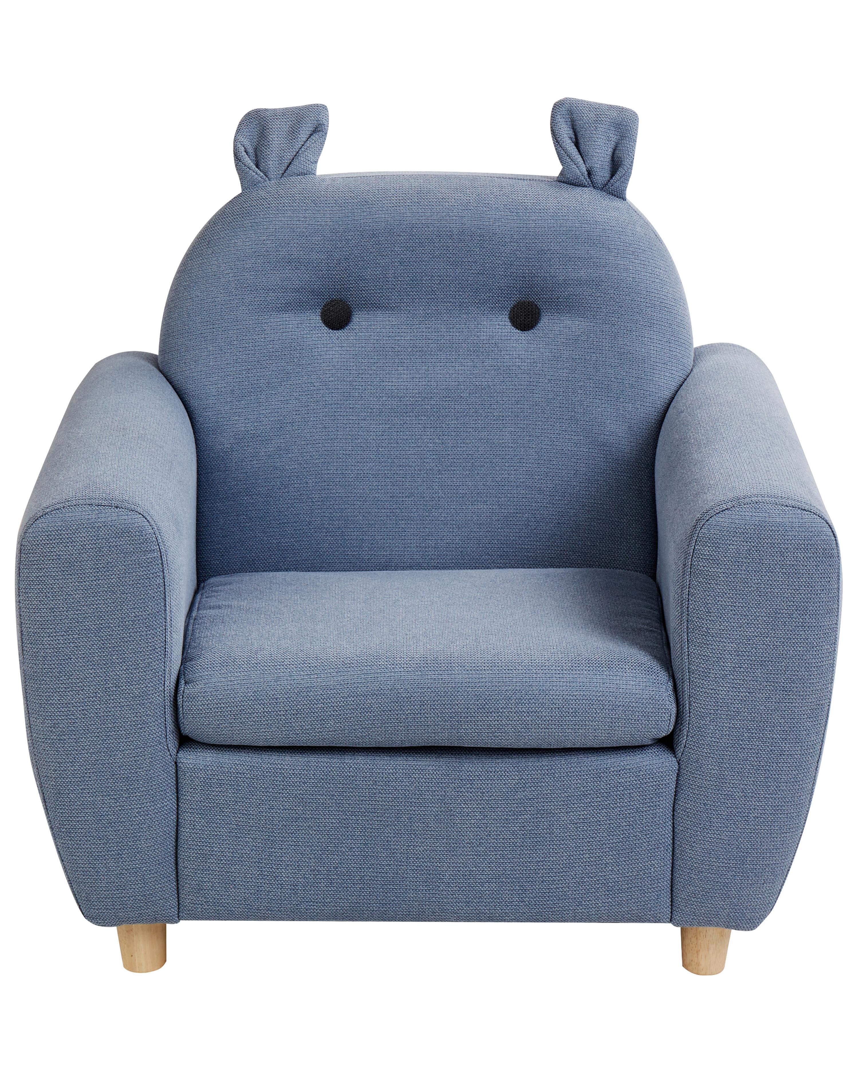 Kinderfauteuil Nijlpaard MARIBO Stof Blauw