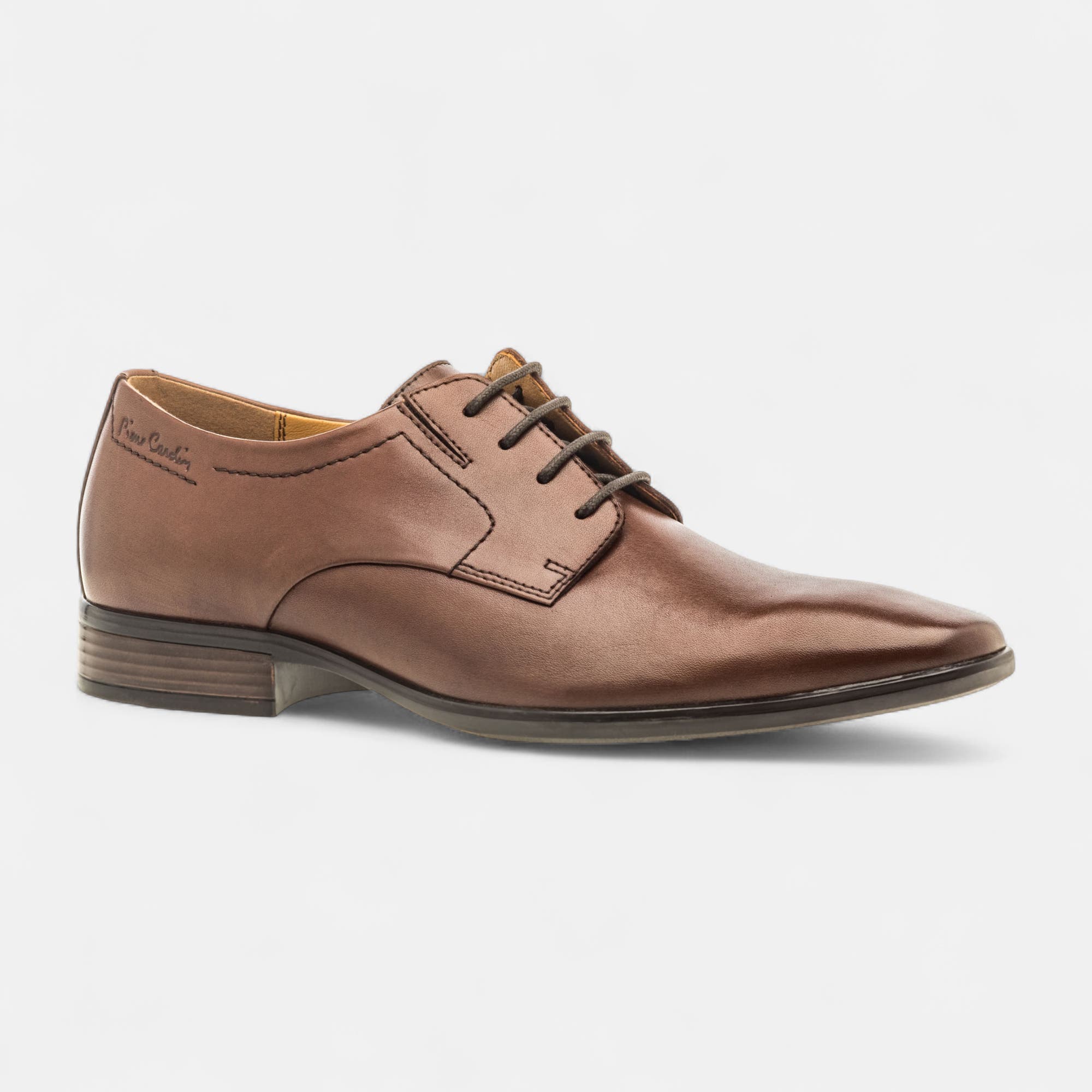 Derbies Homme en cuir cognac