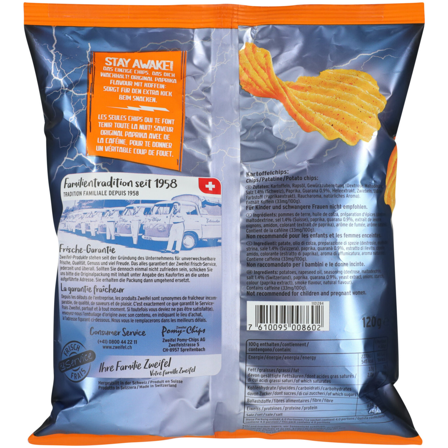 Zweifel Wave Chips Energy Paprika