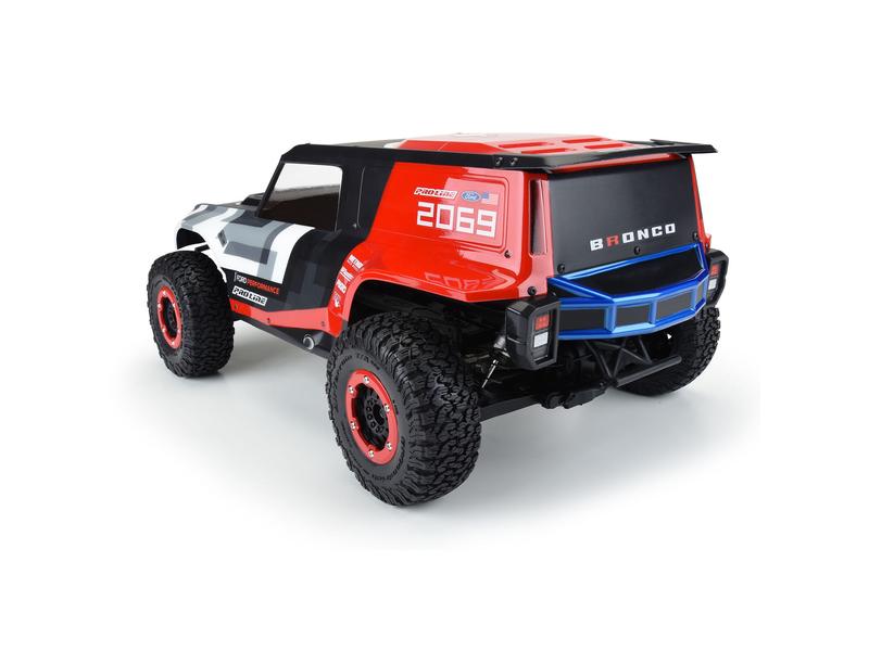 Proline Karosserie Ford Bronco R unlackiert, 1:10 Ford Bronco Race Truck Karosserie für SCT