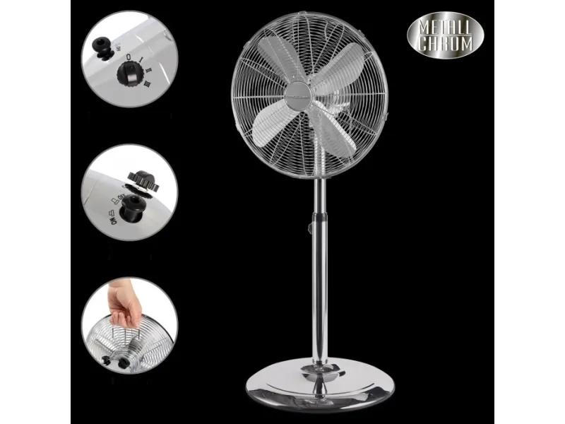 ProfiCare PC-VL 3064 MS - Køleventilator - gulvstående - 40 cm - krom