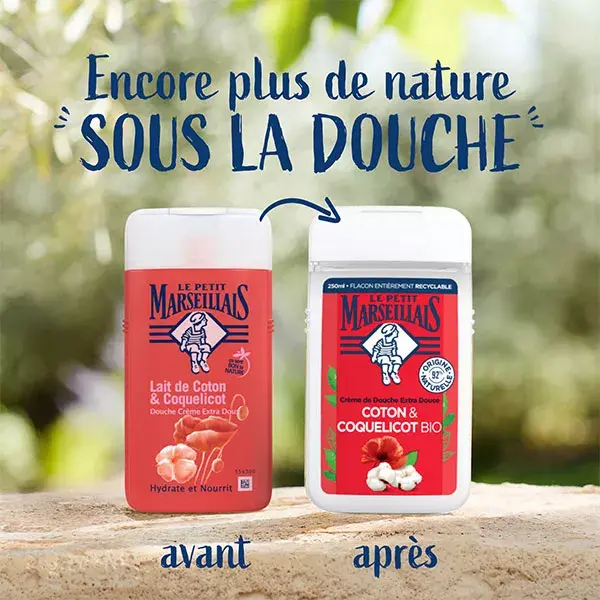 Le Petit Marseillais Creme de Banho Extra Suave Algodão Papoula 250ml