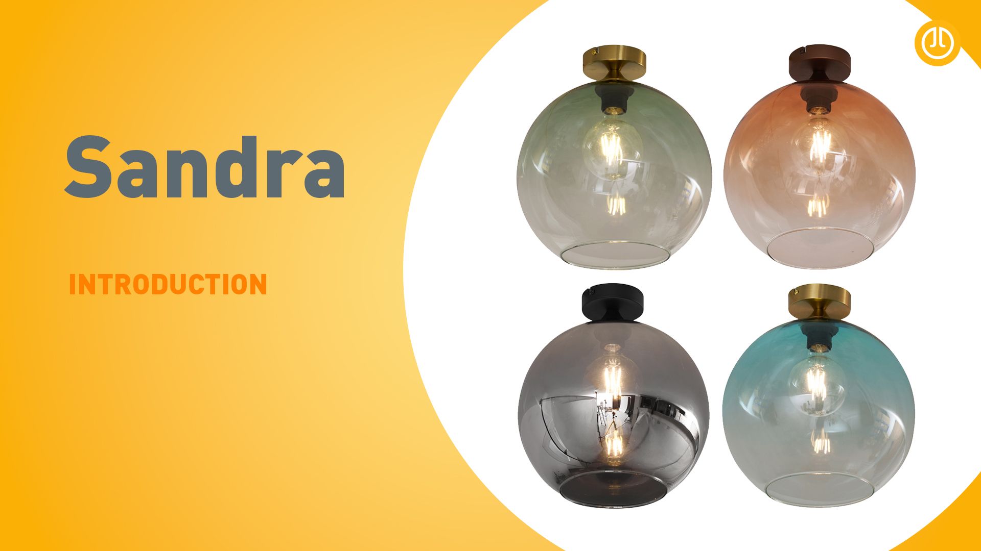 Art Deco plafondlamp donkerbrons met bruin glas - Sandra