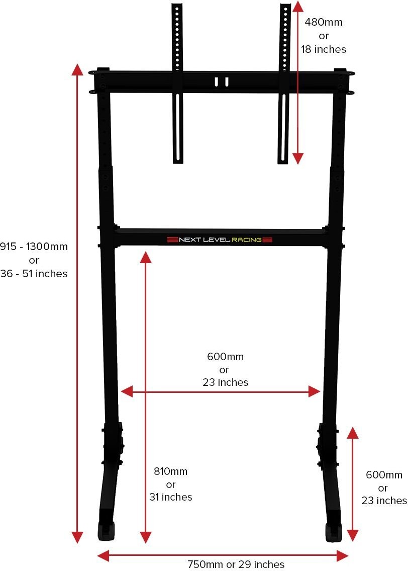 Next Level Racing - Tv Stand Med Hjul - 24