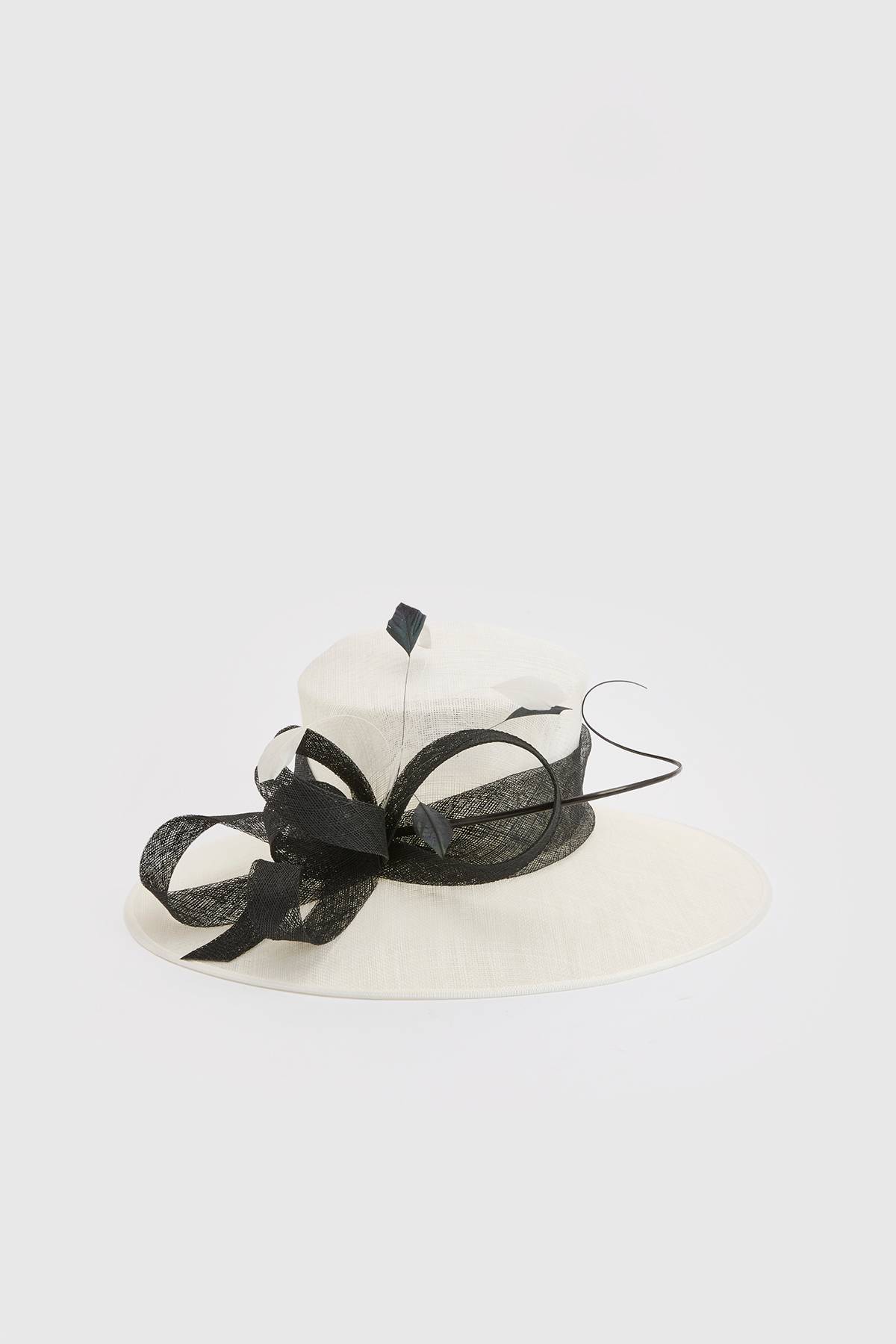 Coast Chapeau À Large Bord Avec Nœud Mono Et Plume