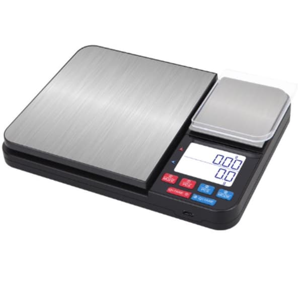 INF Digital kjøkkenvekt med doble veieplater 10 kg/1g og 500g/0,01g