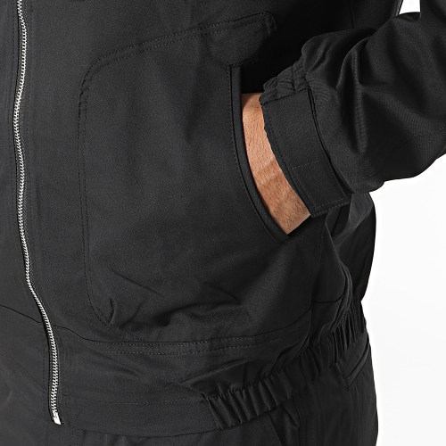 Ensemble Veste Zippée Capuche Et Pantalon Cargo Noir