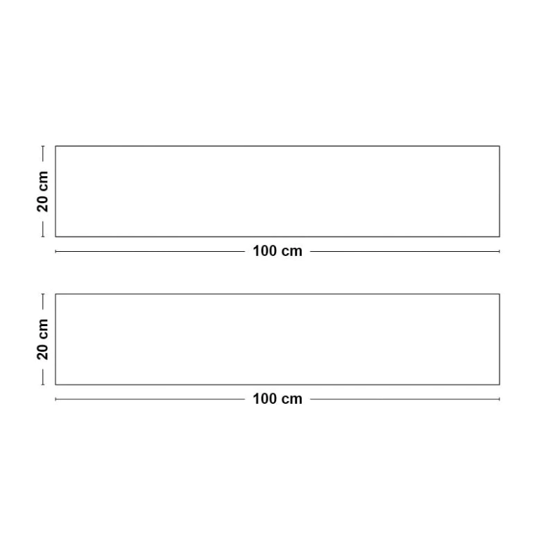 Crédence cuisine Bandeau ALU lot de 2 L100xH 20cm - TOTAL WHITE 99deco