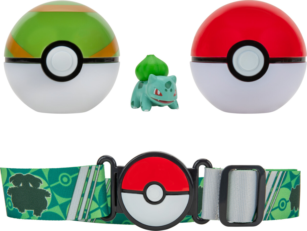 Pokémon - Clip 'N Go Bandolier Bælte Sæt Inkl. Bulbasaur Figur