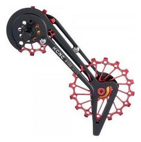 Jockey Wheel System KCNC Galets de Dérailleur Shimano 8000/9100 12 16 Dents Roulement Céramique Rouge