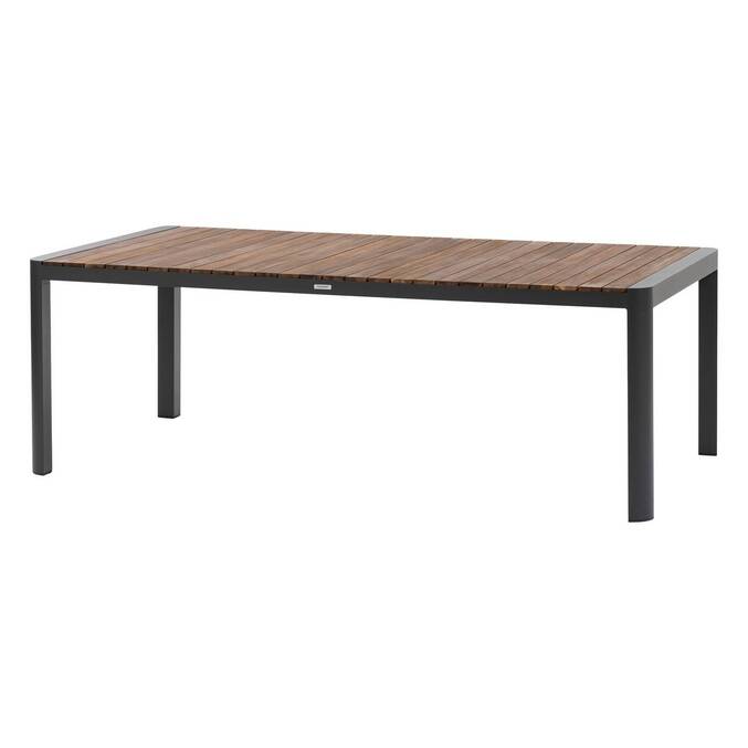 Table de jardin rectangulaire PARADIZE Effet Noyer & Graphite