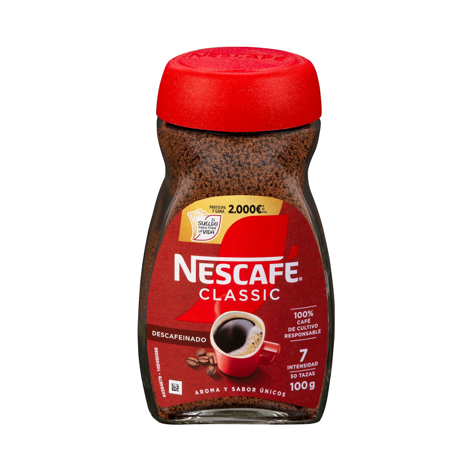 Café instantané décaféiné Nescafé Classic