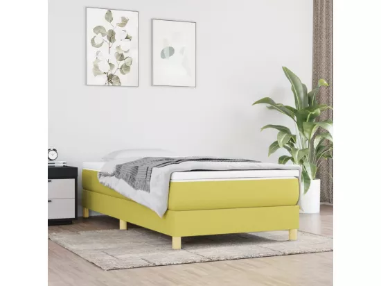 Sommier tapissier Vert 90x200 cm Tissu