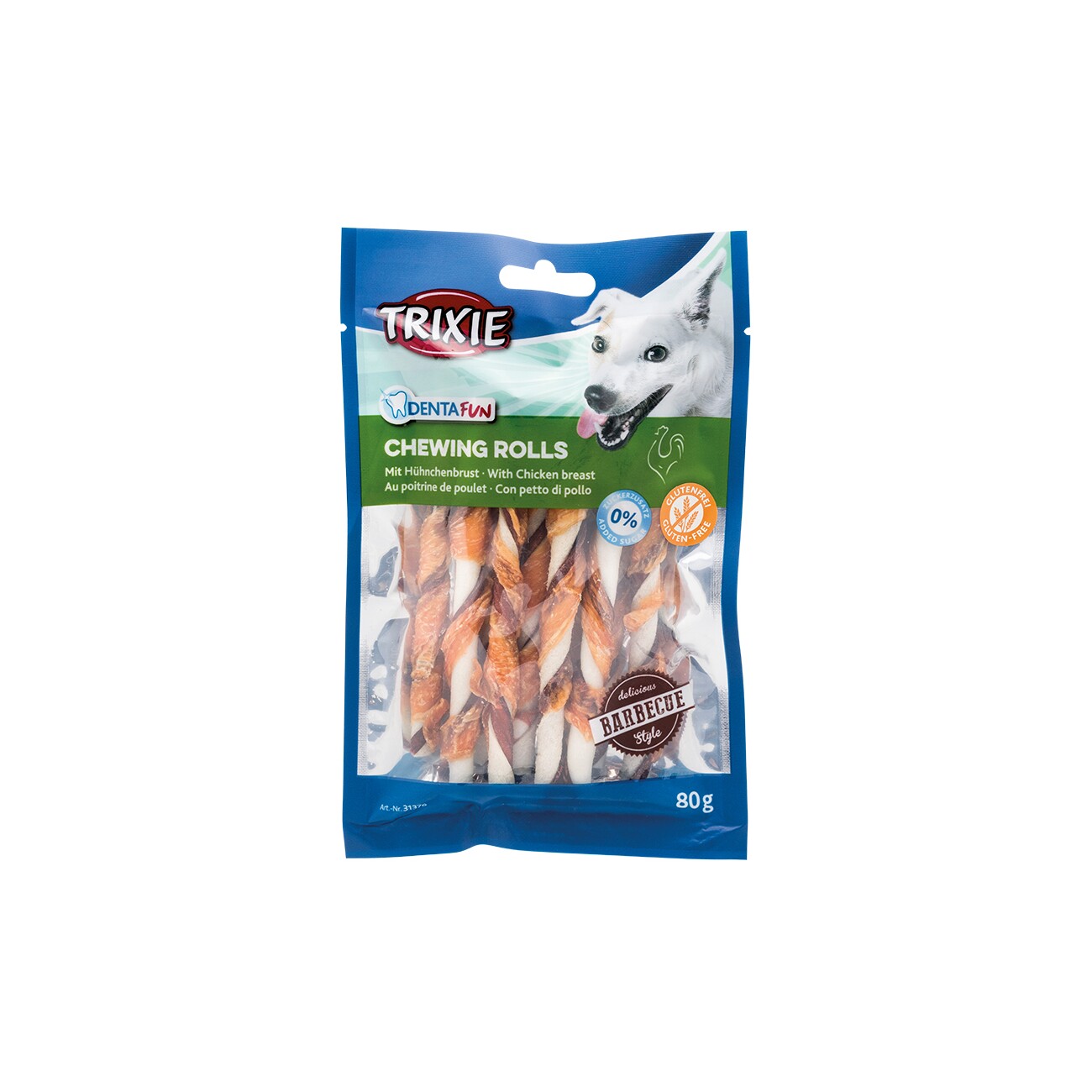 Trixie Denta Fun Barbecue Chicken Rolls 12cm 2x10St/80g