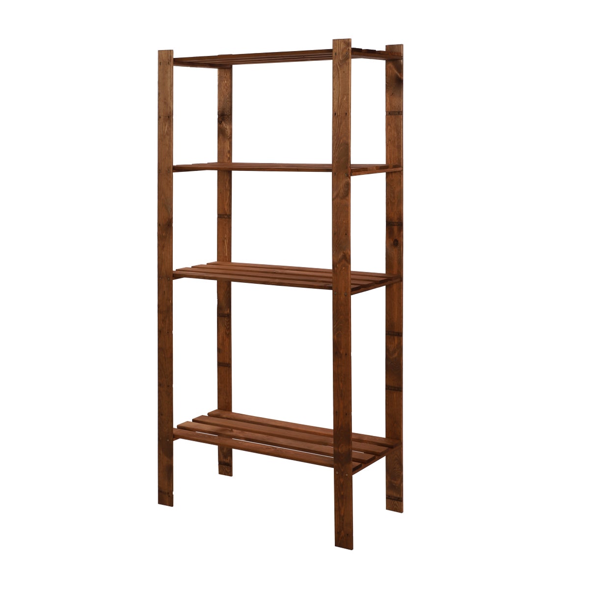 PROREGAL Houten Plank Pinepeak HxBxD 150 x 80 x 38 cm 4 Planken 1,2 cm Dik Dennenhout Bruin
