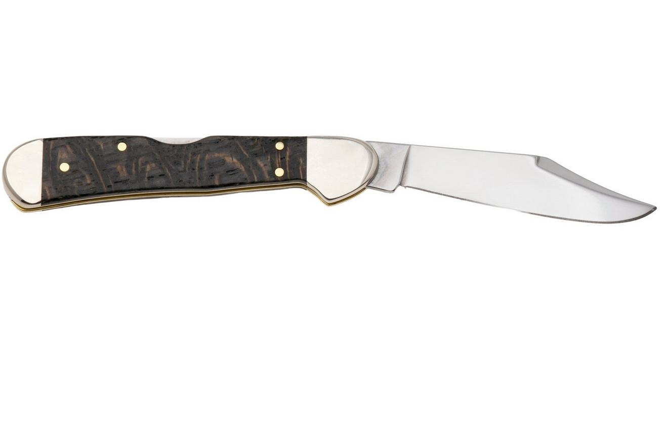 Case Mini CopperLock Black Curly Oak Wood, 14010, 71749L SS zakmes