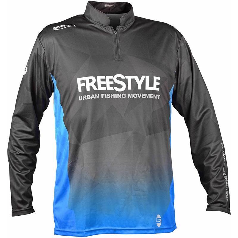 Tee Shirt Manches Longues Homme Spro Freestyle Tournament Jersey - Noir/Bleu