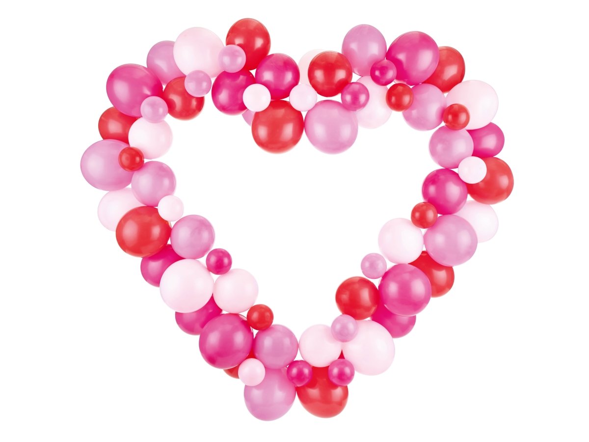 Hart Ballonnen Set Roze 1,65m
